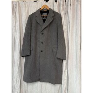 Vintage Alpacuna Kashmara Wool Alpaca Overcoat Gray Hughes & Hatcher Long Coat
